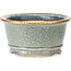 Round grey green bonsai pot by Shoseki - 80 x 80 x 40 mm