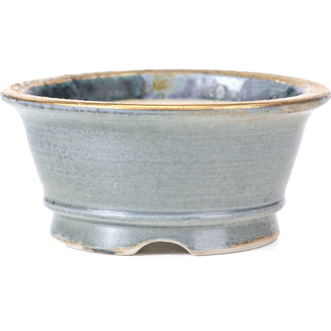 Pot à bonsaï rond gris par Shoseki - 80 x 80 x 40 mm