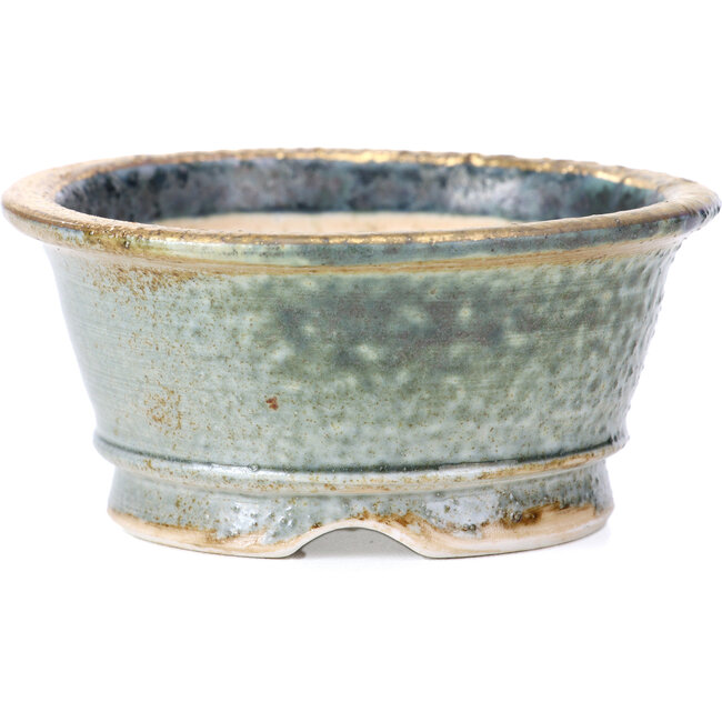 Pot à bonsaï rond gris par Shoseki - 80 x 80 x 40 mm