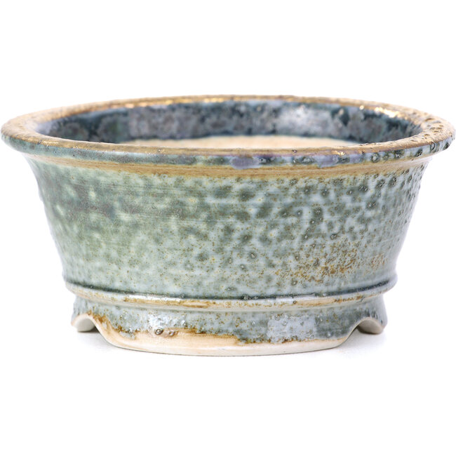 Round grey bonsai pot by Shoseki - 80 x 80 x 40 mm
