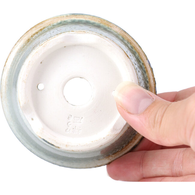 Maceta de bonsái redonda gris de Shoseki - 80 x 80 x 40 mm