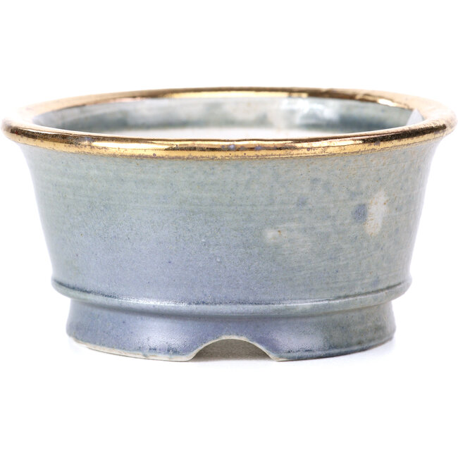 Vaso per bonsai rotondo grigio di Shoseki - 80 x 80 x 40 mm