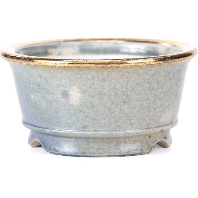 Vaso per bonsai rotondo grigio di Shoseki - 80 x 80 x 40 mm