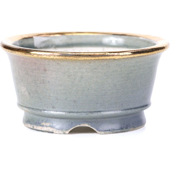 Round grey bonsai pot by Shoseki - 80 x 80 x 40 mm