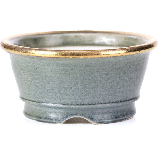 Maceta de bonsái redonda gris de Shoseki - 80 x 80 x 40 mm