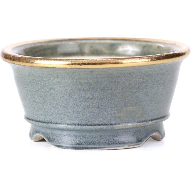 Vaso per bonsai rotondo grigio di Shoseki - 80 x 80 x 40 mm