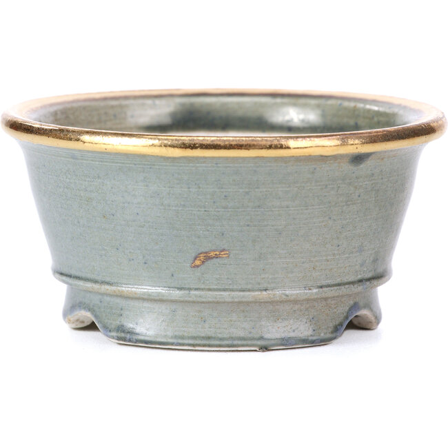 Vaso per bonsai rotondo grigio di Shoseki - 80 x 80 x 40 mm