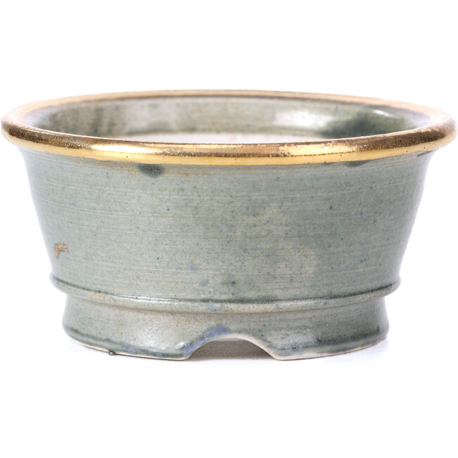 Vaso per bonsai rotondo grigio di Shoseki - 80 x 80 x 40 mm