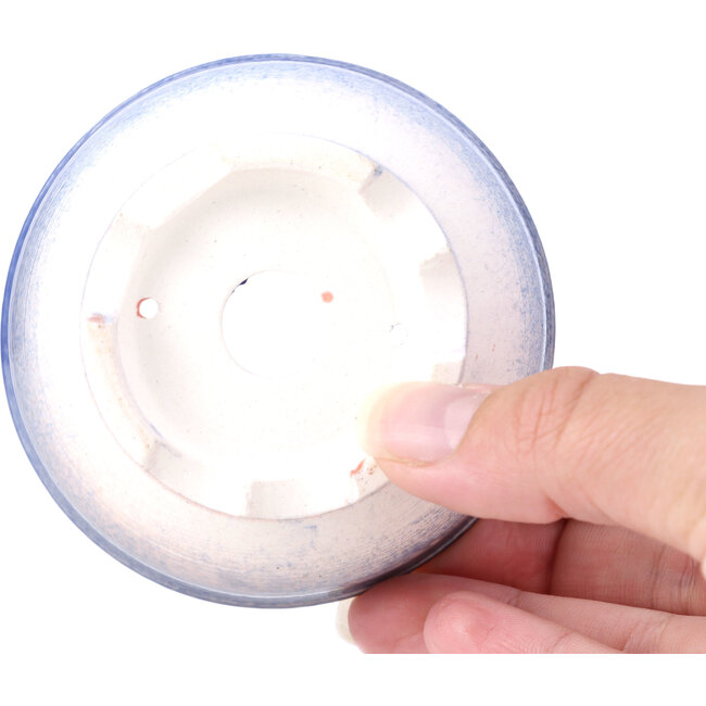 Vaso per bonsai rotondo viola blu di Shoseki - 84 x 84 x 35 mm