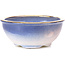 Round purple blue bonsai pot by Shoseki - 90 x 90 x 40 mm