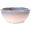 Round purple blue bonsai pot by Shoseki - 90 x 90 x 40 mm