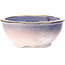 Round purple blue bonsai pot by Shoseki - 90 x 90 x 40 mm