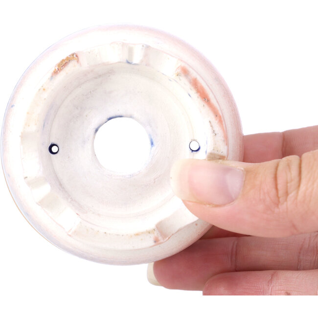 Pot à bonsaï rond bleu violet par Shoseki - 66 x 66 x 40 mm