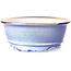 Round purple blue bonsai pot by Shoseki - 110 x 110 x 45 mm