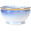 Round purple blue bonsai pot by Shoseki - 115 x 115 x 60 mm