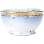 Round purple blue bonsai pot by Shoseki - 115 x 115 x 60 mm