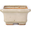 Rectangular beige bonsai pot by Hattori - 100 x 80 x 40 mm