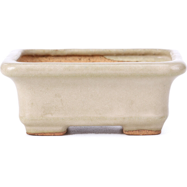 Rechthoekige beige bonsaipot van Hattori - 100 x 80 x 40 mm