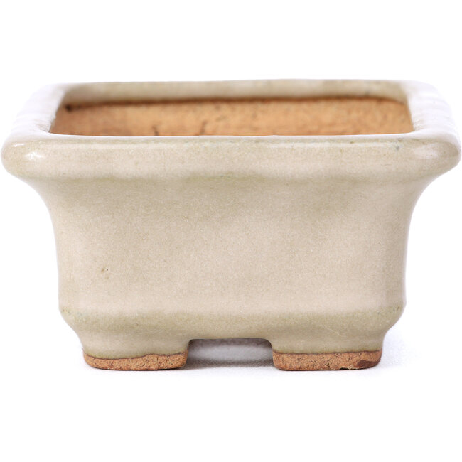 Vaso per bonsai rettangolare beige di Hattori - 100 x 80 x 40 mm