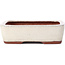 Rectangular beige bonsai pot by Yozan - 125 x 95 x 40 mm