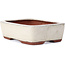 Rectangular beige bonsai pot by Yozan - 125 x 95 x 40 mm