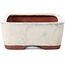 Maceta de bonsái rectangular beige de Yozan - 125 x 95 x 40 mm