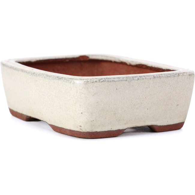 Rechthoekige beige bonsaipot van Yozan - 125 x 95 x 40 mm