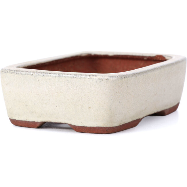 Vaso per bonsai rettangolare beige di Yozan - 125 x 95 x 40 mm