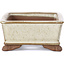 Pot à bonsaï rectangulaire beige par Tosui - 100 x 80 x 35 mm