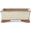 Pot à bonsaï rectangulaire beige par Tosui - 100 x 80 x 35 mm