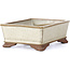 Maceta de bonsái rectangular beige de Tosui - 100 x 80 x 35 mm