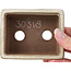 Pot à bonsaï rectangulaire beige par Tosui - 100 x 80 x 35 mm