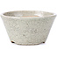 Pot à bonsaï rond beige par Koyou - 80 x 80 x 42 mm