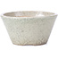 Pot à bonsaï rond beige par Koyou - 80 x 80 x 42 mm