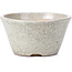 Pot à bonsaï rond beige par Koyou - 80 x 80 x 42 mm