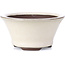 Vaso per bonsai rotondo beige di Yamaaki - 95 x 95 x 50 mm