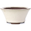 Vaso per bonsai rotondo beige di Yamaaki - 95 x 95 x 50 mm