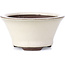 Vaso per bonsai rotondo beige di Yamaaki - 95 x 95 x 50 mm