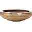 Round beige bonsai pot - 95 x 95 x 30 mm