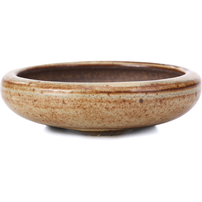 Pot à bonsaï rond beige - 95 x 95 x 30 mm