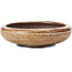 Round beige bonsai pot - 95 x 95 x 30 mm