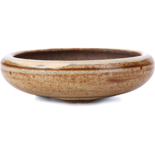 Ronde beige bonsaipot - 95 x 95 x 30 mm