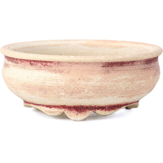 Bikou (Tokio) 75 mm round beige bonsai pot by Bikou, Japan