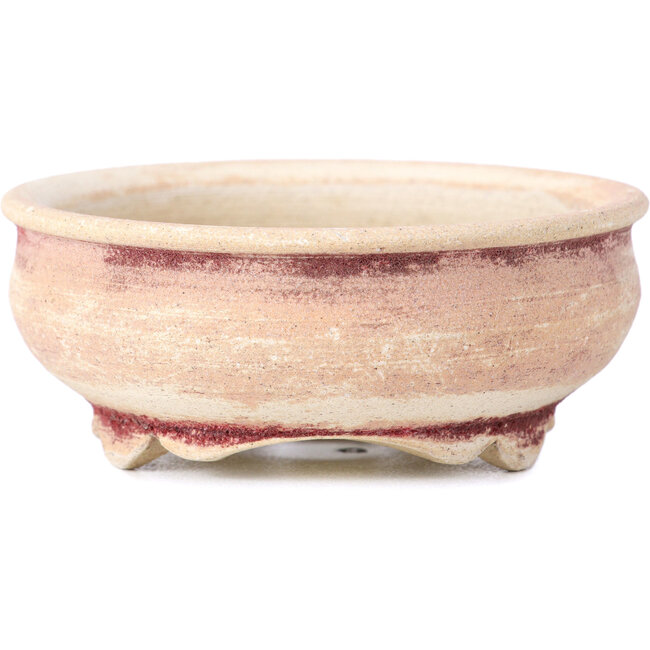 Vaso per bonsai rotondo beige di Bikou - 75 x 75 x 30 mm