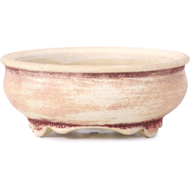 Vaso per bonsai rotondo beige di Bikou - 75 x 75 x 30 mm