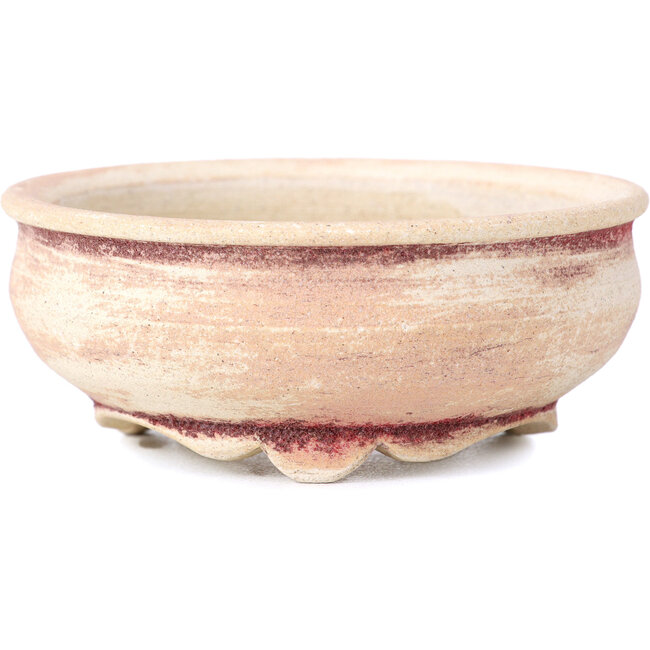 Vaso per bonsai rotondo beige di Bikou - 75 x 75 x 30 mm