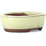 Oval yellow bonsai pot by Seto - 55 x 45 x 17 mm