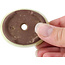 Maceta de bonsái amarilla ovalada de Seto - 55 x 45 x 17 mm
