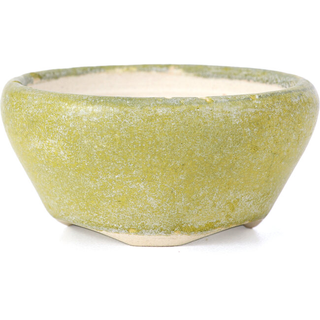 Pot à bonsaï rond jaune par Bikou - 65 x 65 x 30 mm