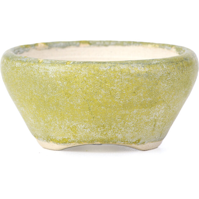 Pot à bonsaï rond jaune par Bikou - 65 x 65 x 30 mm